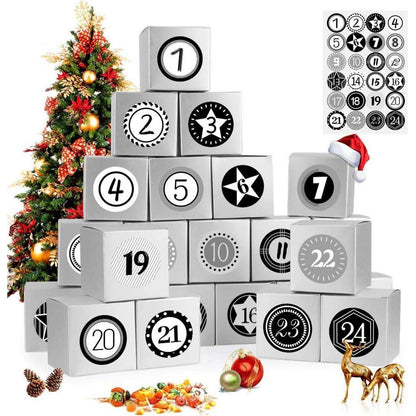 Adventskalender zum Befüllen Boxen | 24 tlg. Geschenktüten