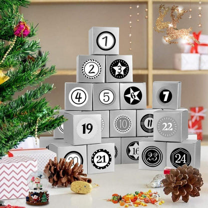 Adventskalender zum Befüllen Boxen | 24 tlg. Geschenktüten