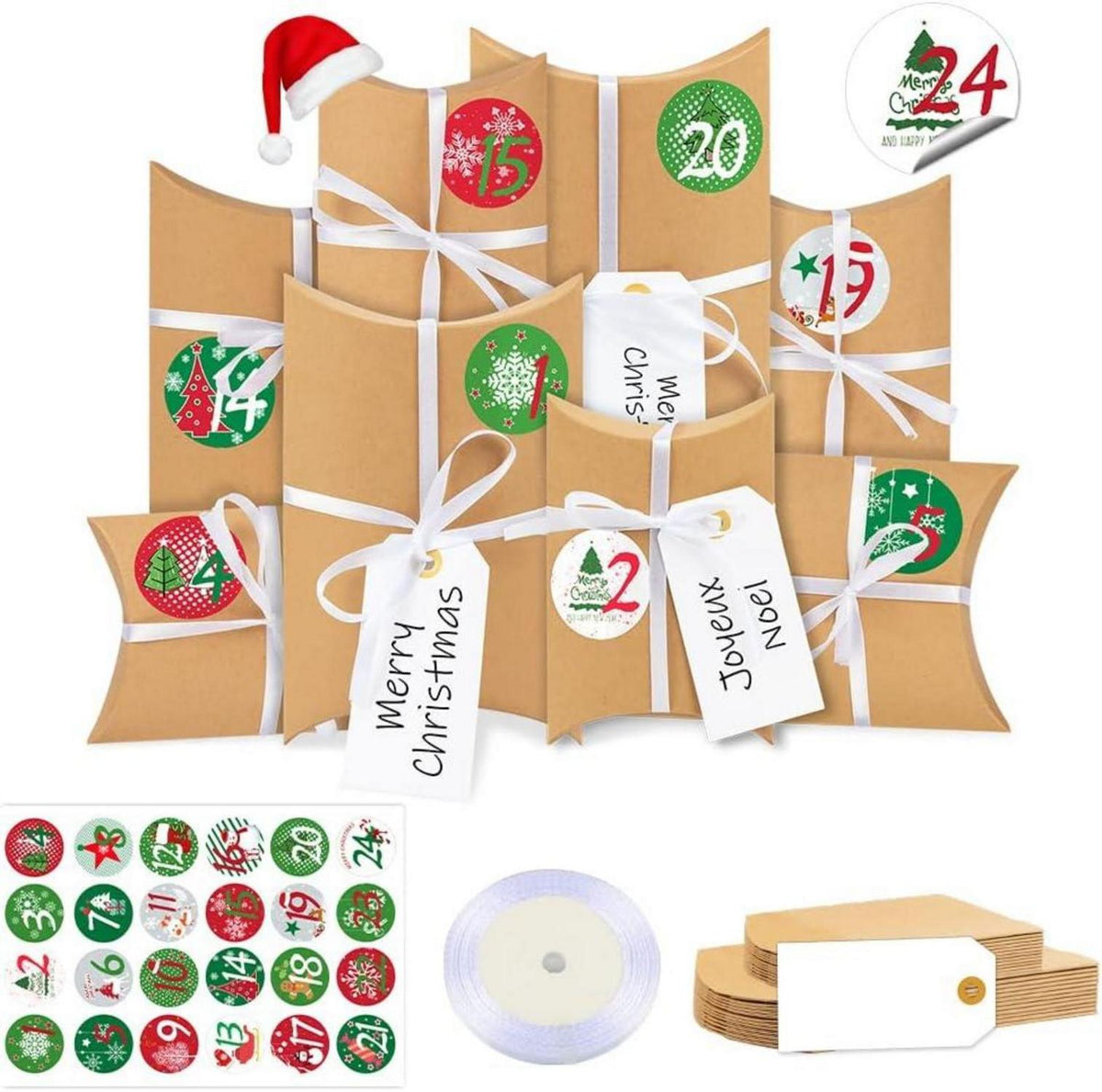 Adventskalender Boxen DIY Weihnachtskalender Bastelset 24