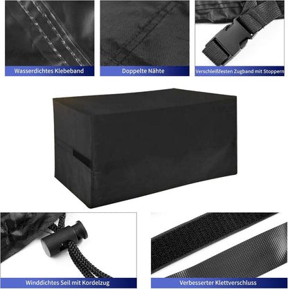 Abdeckung für Gartenmöbel wasserdicht Anti-UV 420D Oxford 125x125x74cm