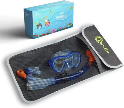 Kinder Schnorchelset Tauchset mit Premium Dry Schnorchel und Anti-Leck