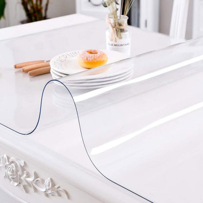PVC Tischdecke Transparent Rechteck 80x200cm - 2mm Dicke