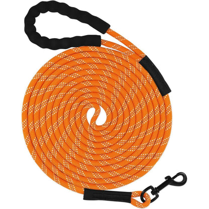 Hundeleine 20m mit Griff | Reflektierend | Orange