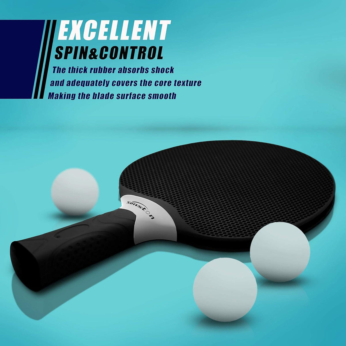 Senston Tischtennisschläger Set mit 3 Bällen und