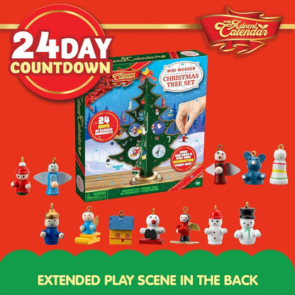 JOYIN Adventskalender 2026 mit Hölzernen Weihnachtsbaum und