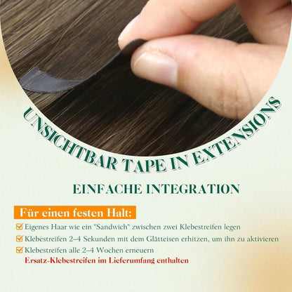 Echthaar Tape Extensions Blond Ombre 50cm