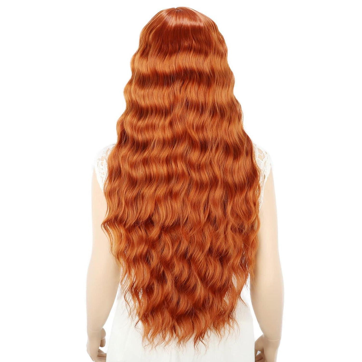 Ingwerrote Lockenperücke mit Pony – Damen Perücke für Alltag & Cosplay