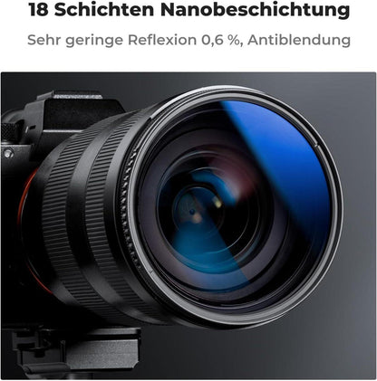 77mm Polfilter CPL Objektivdeckel Halter Reinigungstücher Mikrofaser