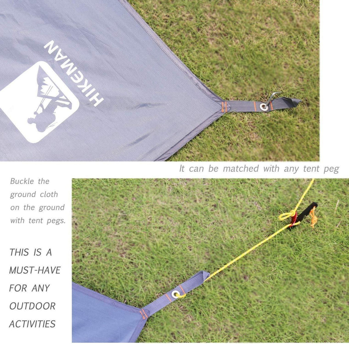 Zeltplane Camping Mehrzweck Wasserdichtes Tarp XL 210x210cm