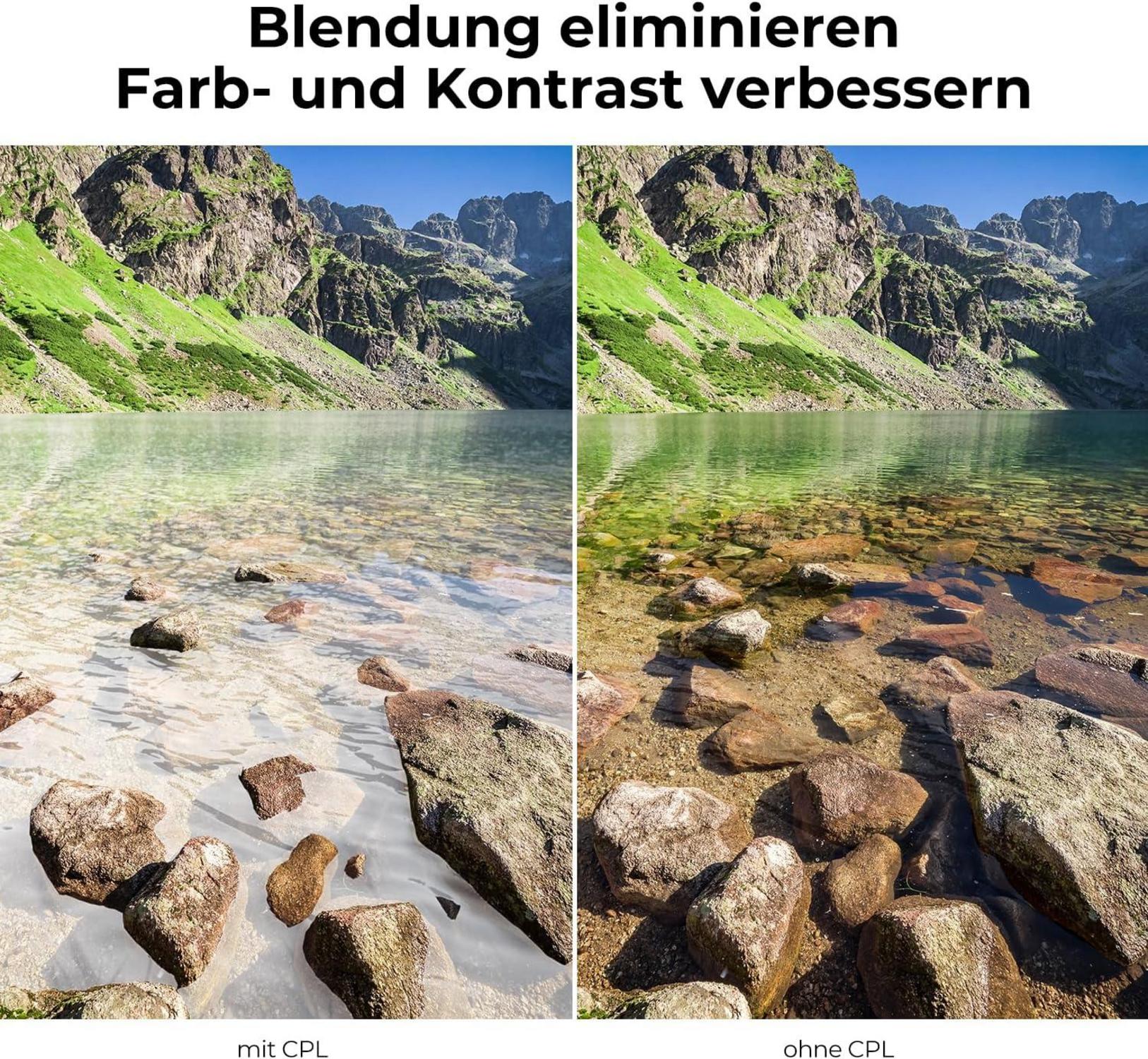 67mm Slim Zirkularer Polfilter Polarisationsfilter CPL Optisches Glas ALU