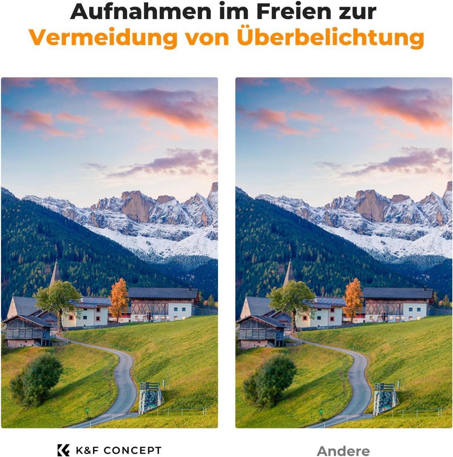 K&F Concept Variabler ND Filter ND3-ND1000 67mm Graufilter