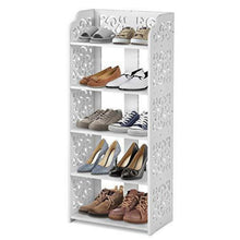 Weißer PVC Schuhschrank mit 5 Böden – Schuhregal & Stauraum