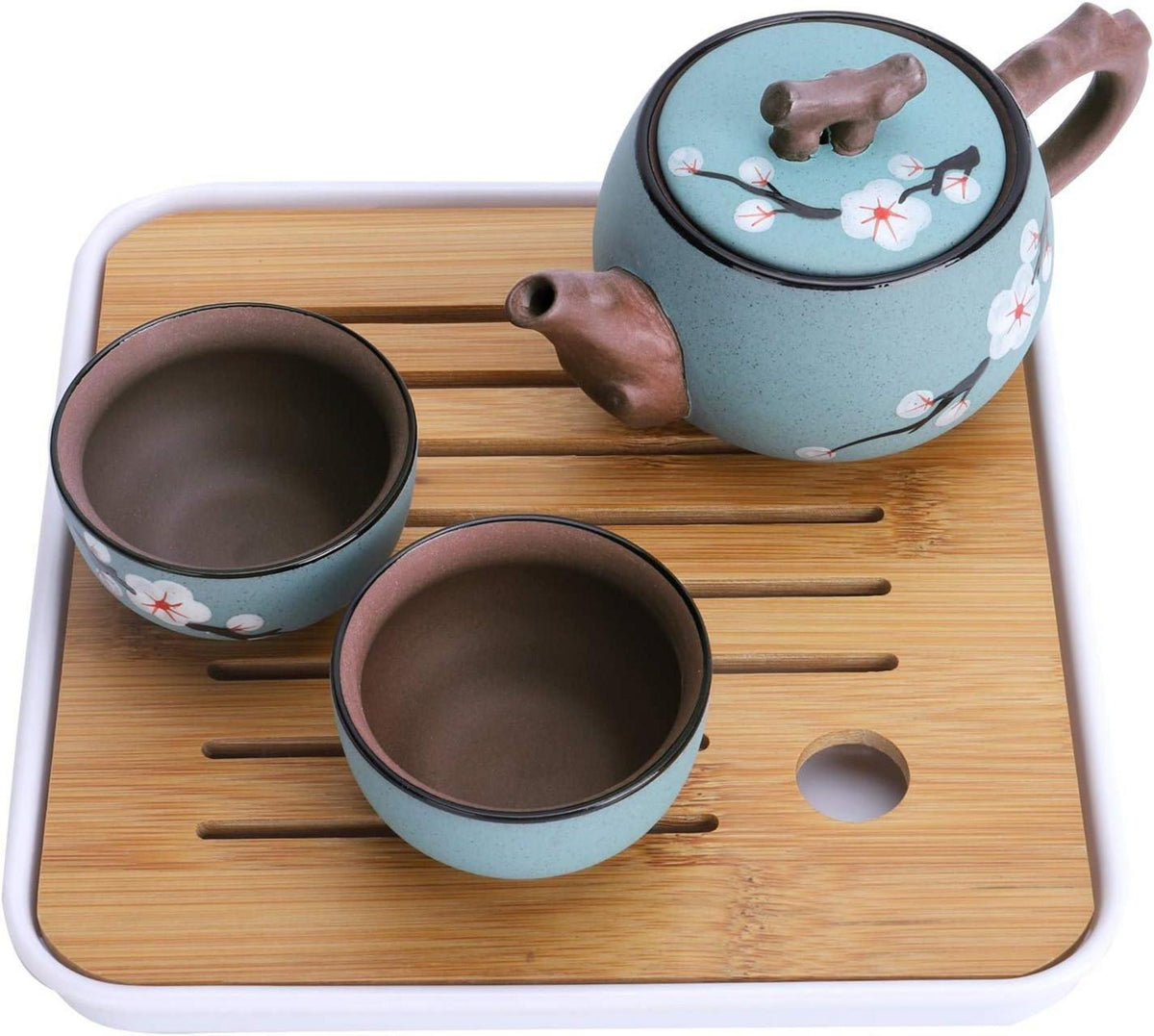 Japanisches Kirschblüte Zisha Tee Set für Reise, 1