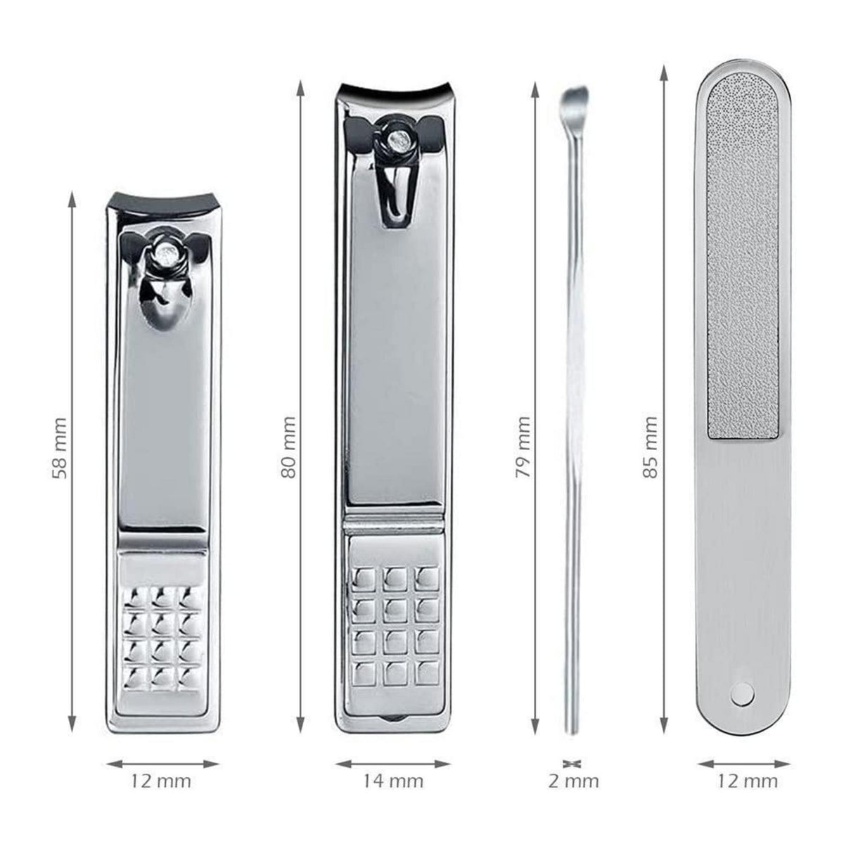 Nagelknipser Set Edelstahl – Großer & Kleiner Knipser + Nagelfeile