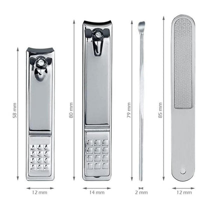 Nagelknipser Set Edelstahl – Großer & Kleiner Knipser + Nagelfeile