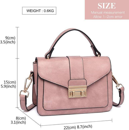 Damen Klein Handtasche elegante Umhängetasche Schultertasche Pink
