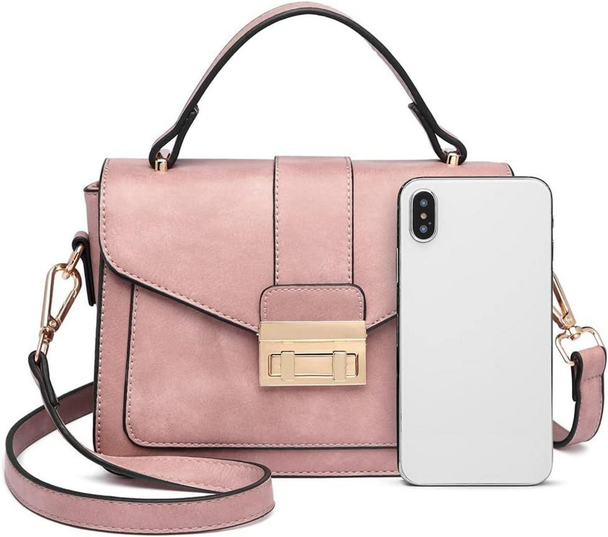 Handtasche Damen Klein Henkeltasche Schultertasche Umhängetasche Pink