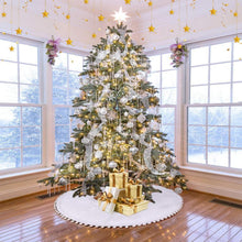 Weihnachtsbaumrock Plüsch Christbaumdecke Weiß Groß 122cm