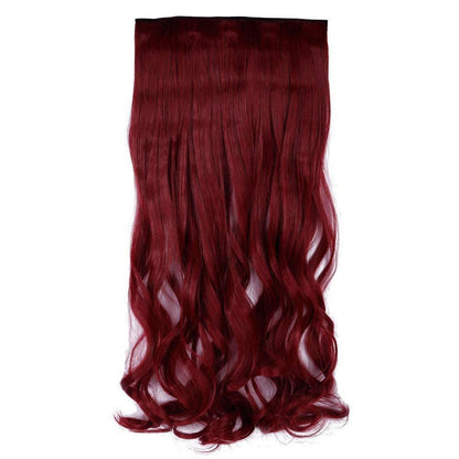 Gewellte Haarverlängerung Dunkelrot 60cm – Clip-in Haarteil