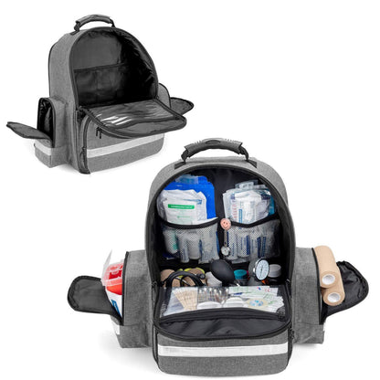 Notfallrucksack Grau für Erste Hilfe & Outdoor