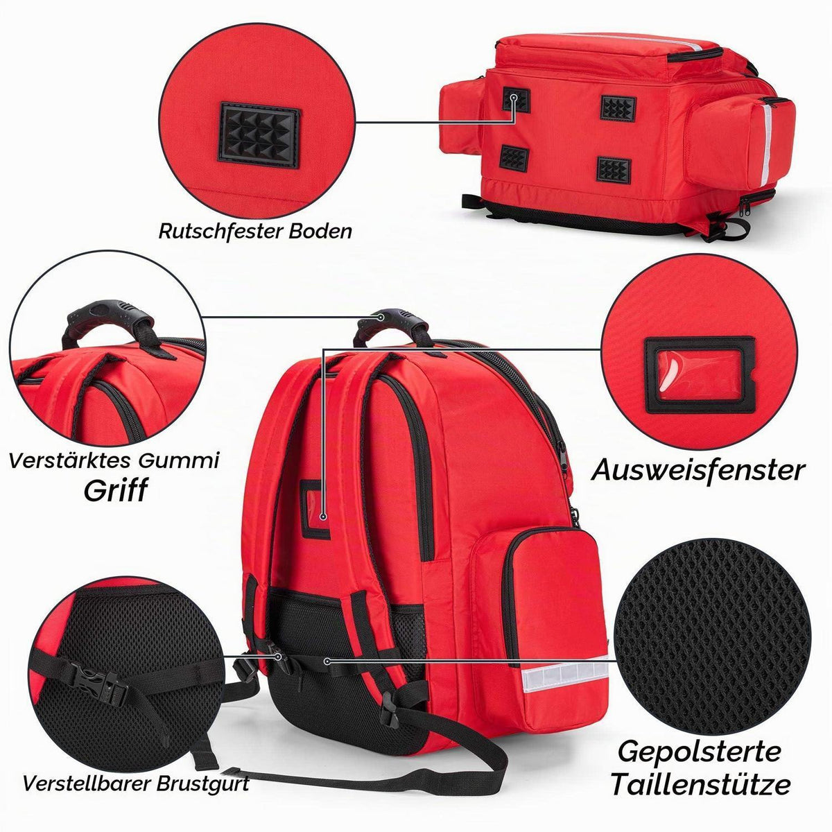Notfallrucksack Medizinischer Erste Hilfe Set Rot
