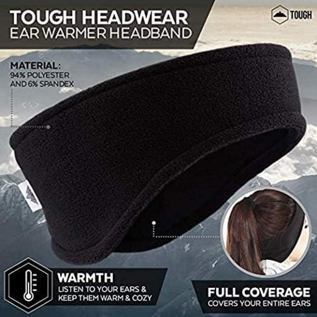 2er Set Stirnband Sport Herren Damen Winter Joggen Radfahren Motorradfahren