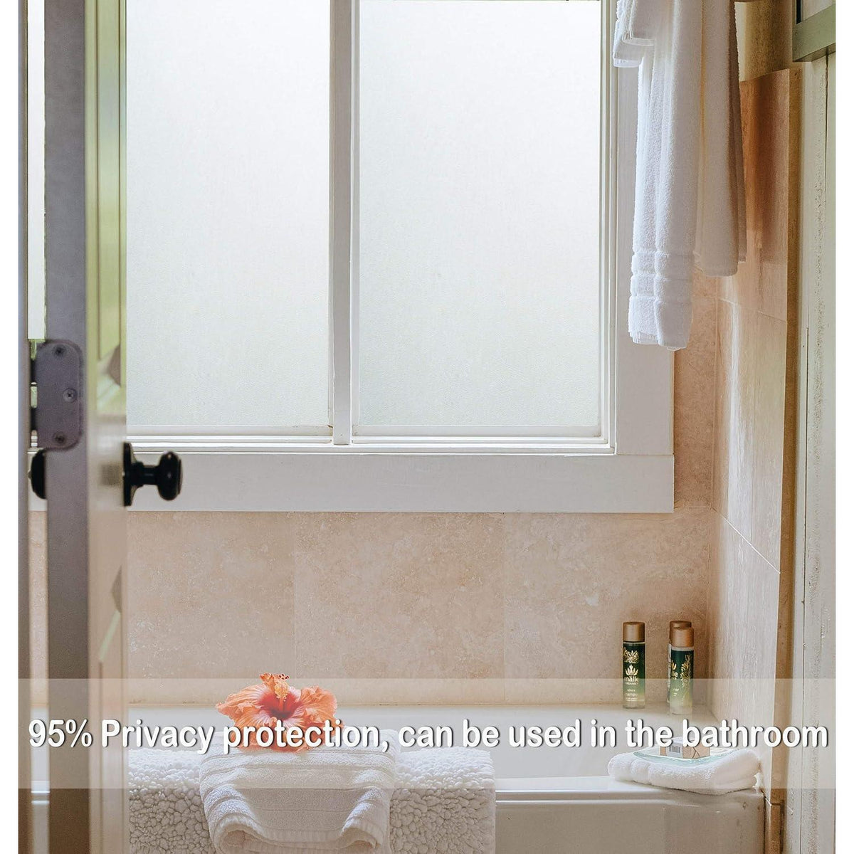 Milchglas Fensterfolie Blickdicht 90x300cm – Sichtschutz für Bad & Co.