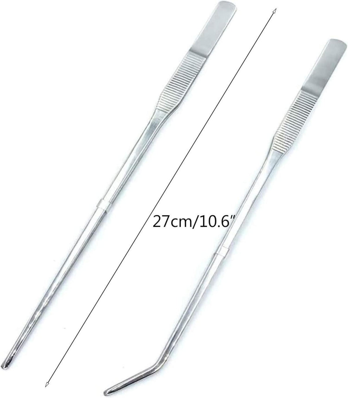 Aquarien Pinzetten Set Rostfreier Stahl Gerade und Gebogen