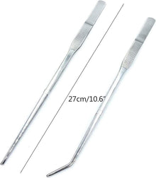 Aquarien Pinzetten Set Rostfreier Stahl Gerade und Gebogen