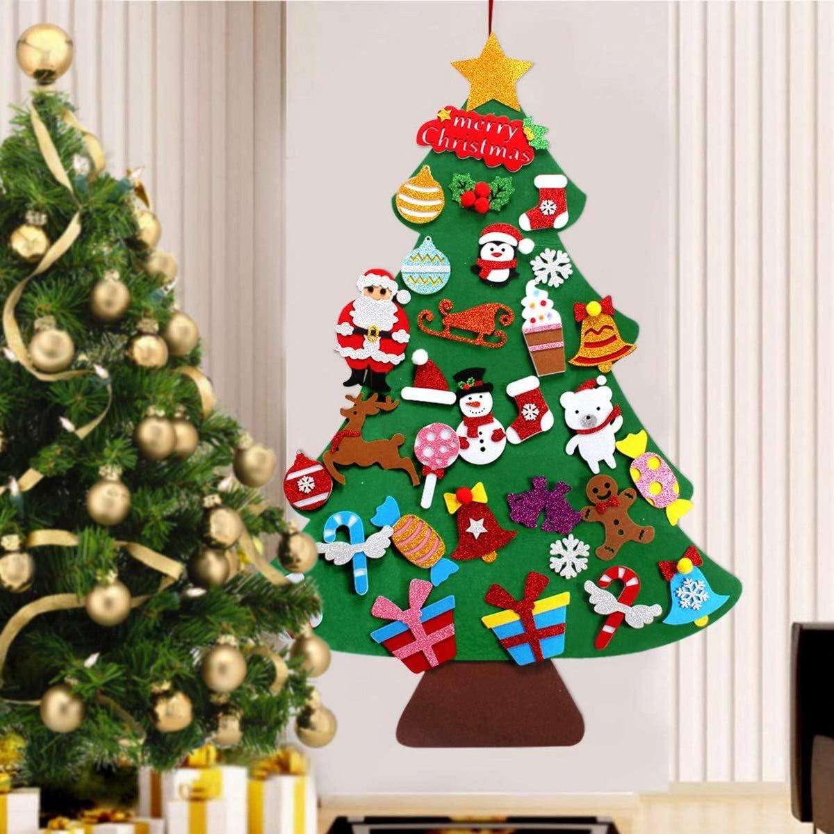 Filz Weihnachtsbaum Kinder DIY Geschenke Dekoration 39inch