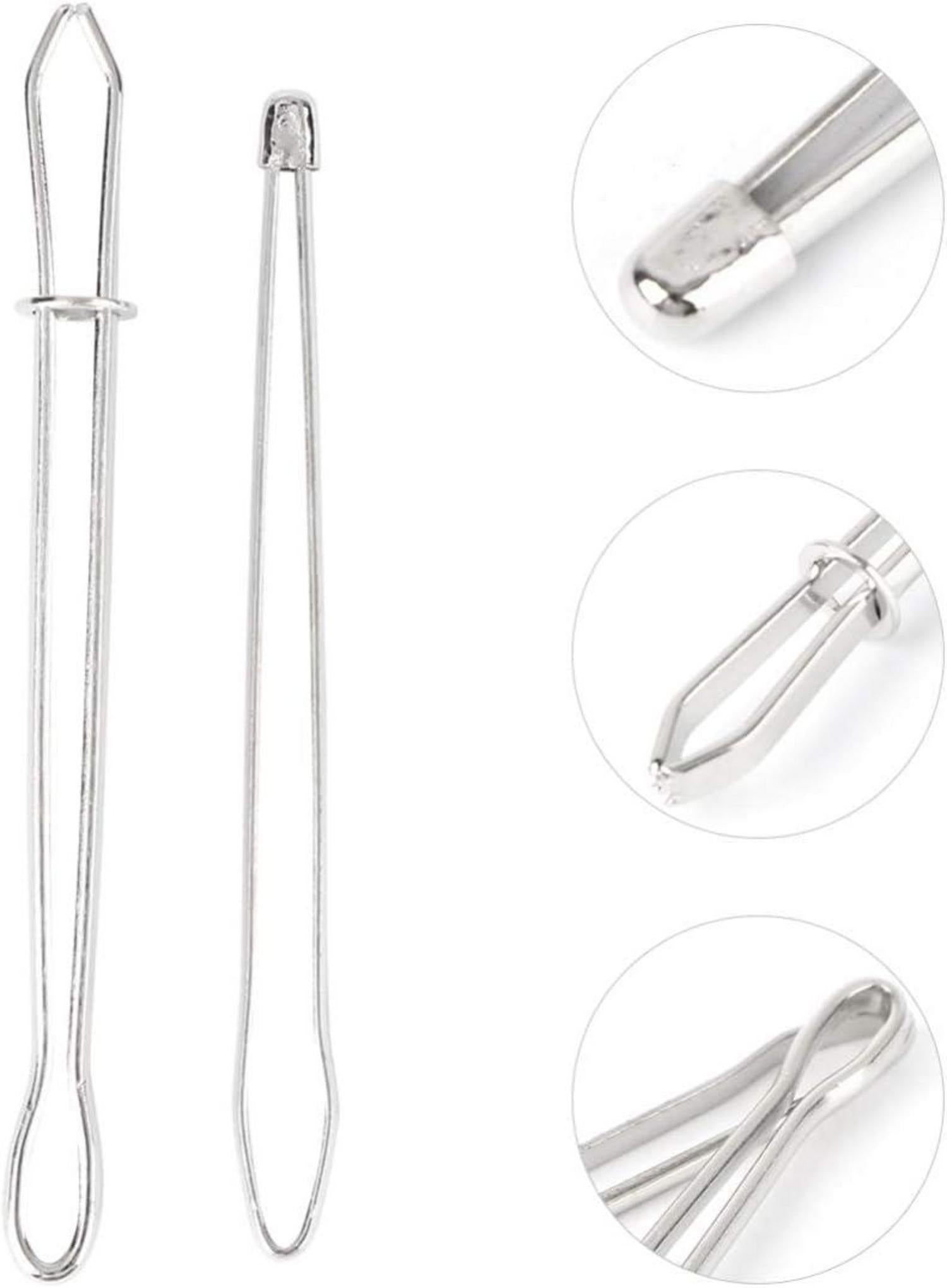 Kordelzug Einfädelhilfe Metall Pinzette Gummiband Einfädler 2er-Set