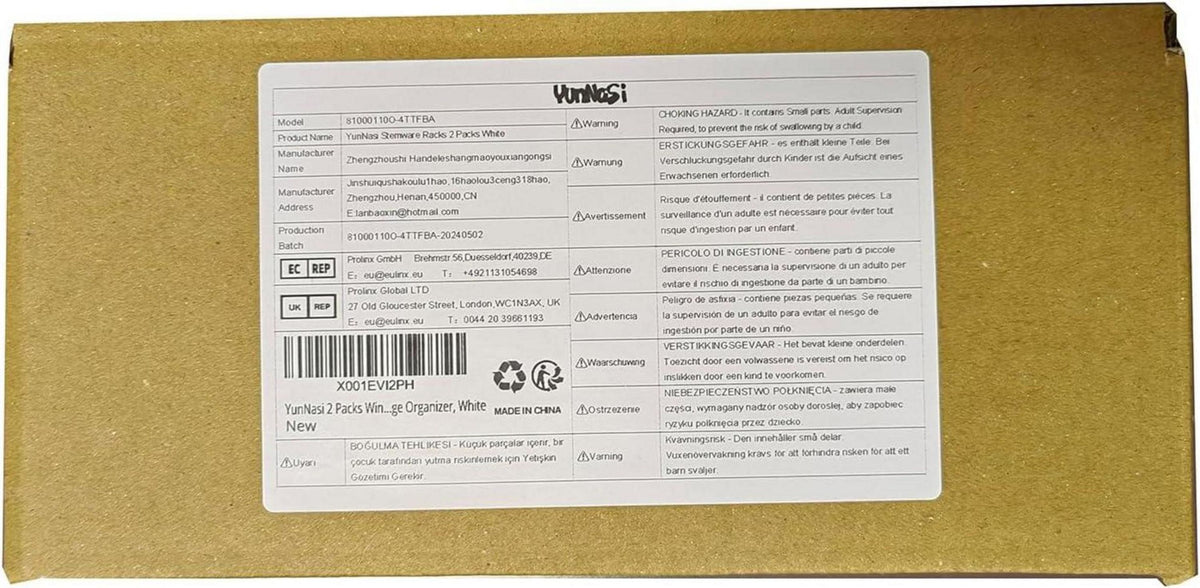 YunNasi Weinglashalter aus Metall für 4 Gläser, 2er Pack