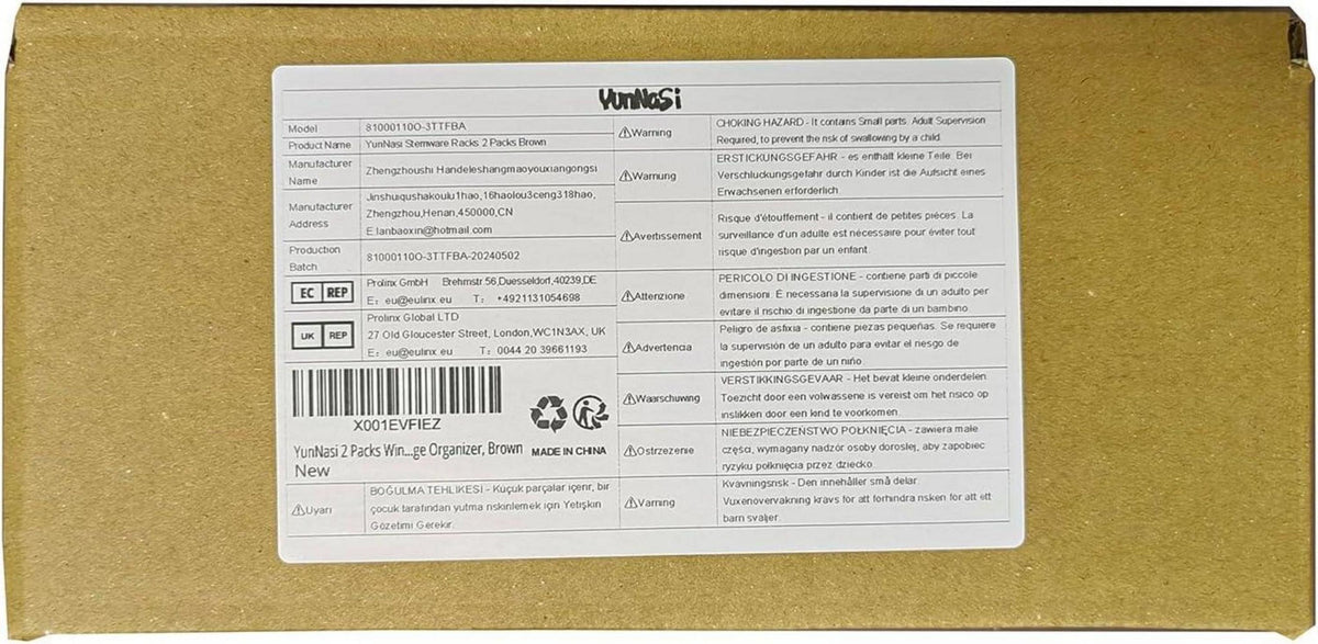 YunNasi Weinglashalter Metall Schiene Halter Unter Schrank Glas Rack 2er Pack Braun