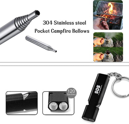 Survival Fire Starter Kit Premium Magnesium Ferrocium Rod Feuerstahl
