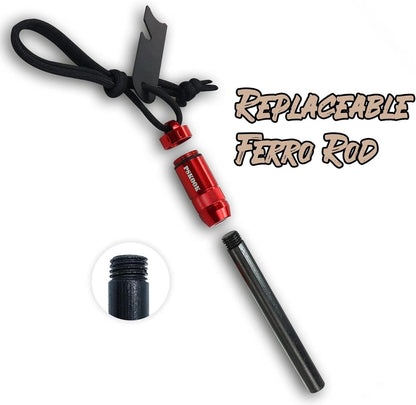 PSKOOK Fire Starter Kit Magnesium Ferrocium Rod Bushcraft Survival Kit
