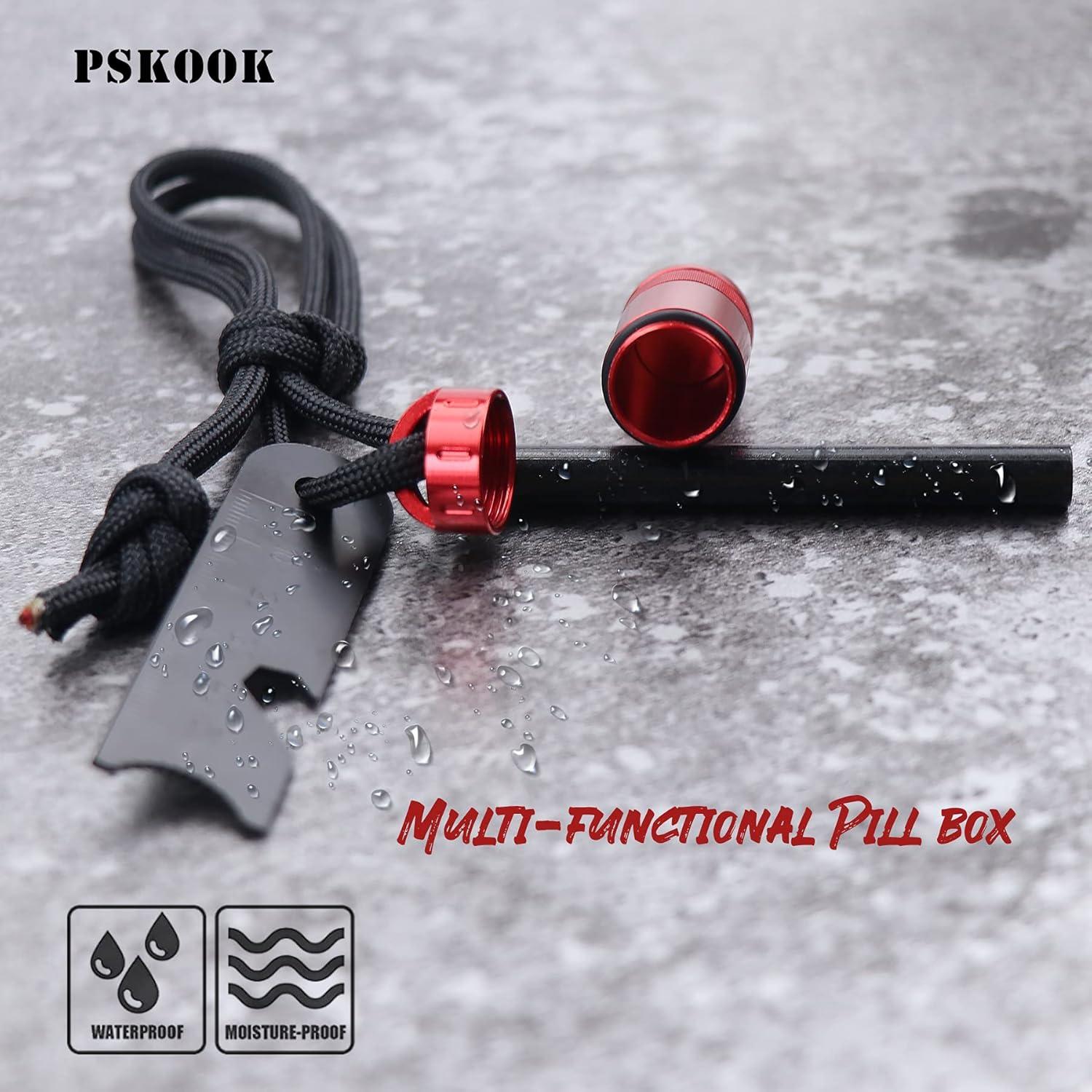 PSKOOK Survival Fire Starter Kit Premium Magnesium Ferrocium Rod