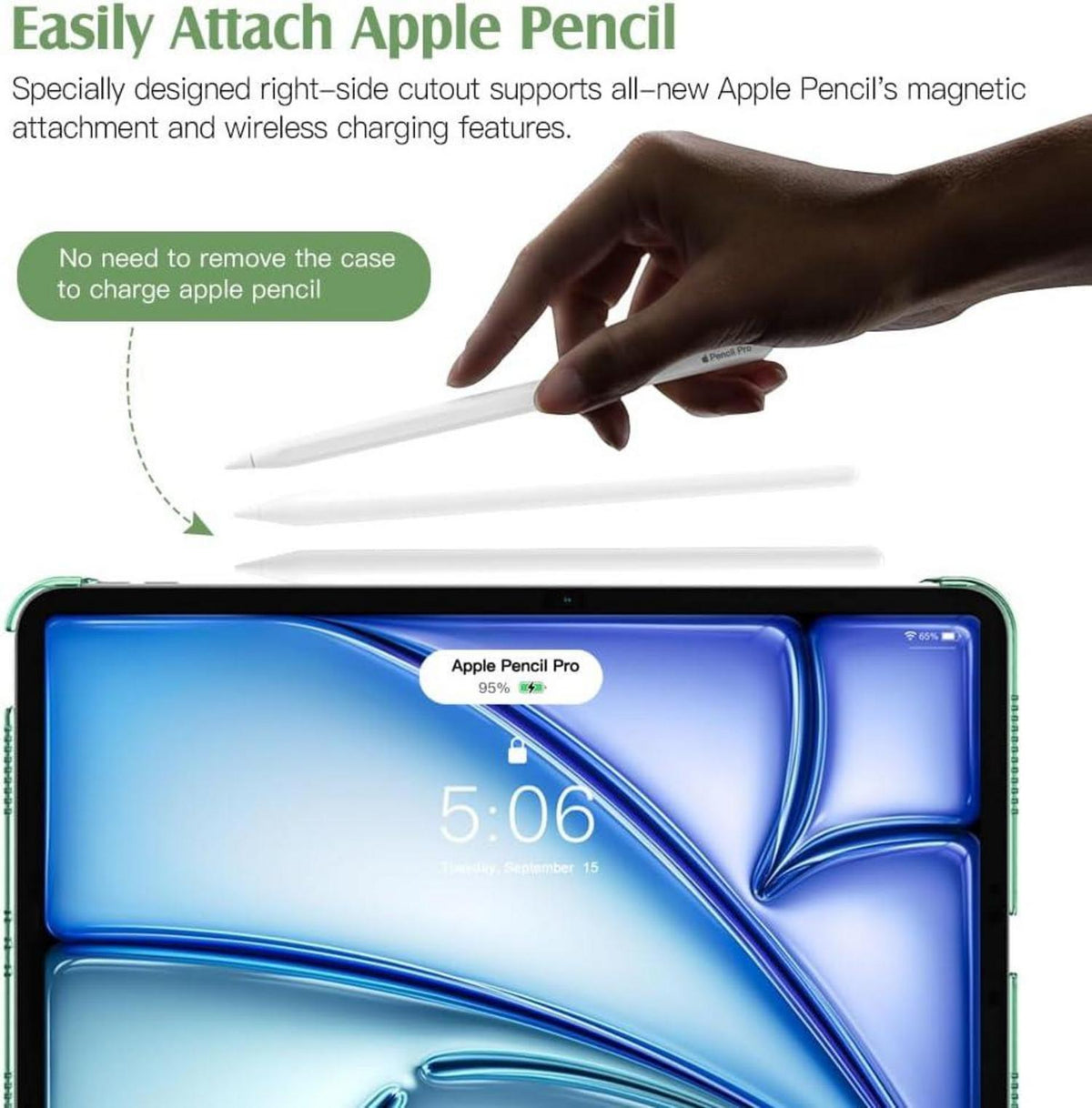 iPad Air 11 Zoll Hülle 2024 Generation Schlank Schutzhülle Transparent