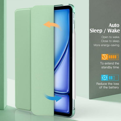 TiMOVO iPad Air 11 Zoll Hülle 2024 - Schlank Schutzhülle, Transparente Rückseite - Grün