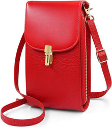 Handy Umhängetasche Echtes Leder Damen Geldbörse Crossbody