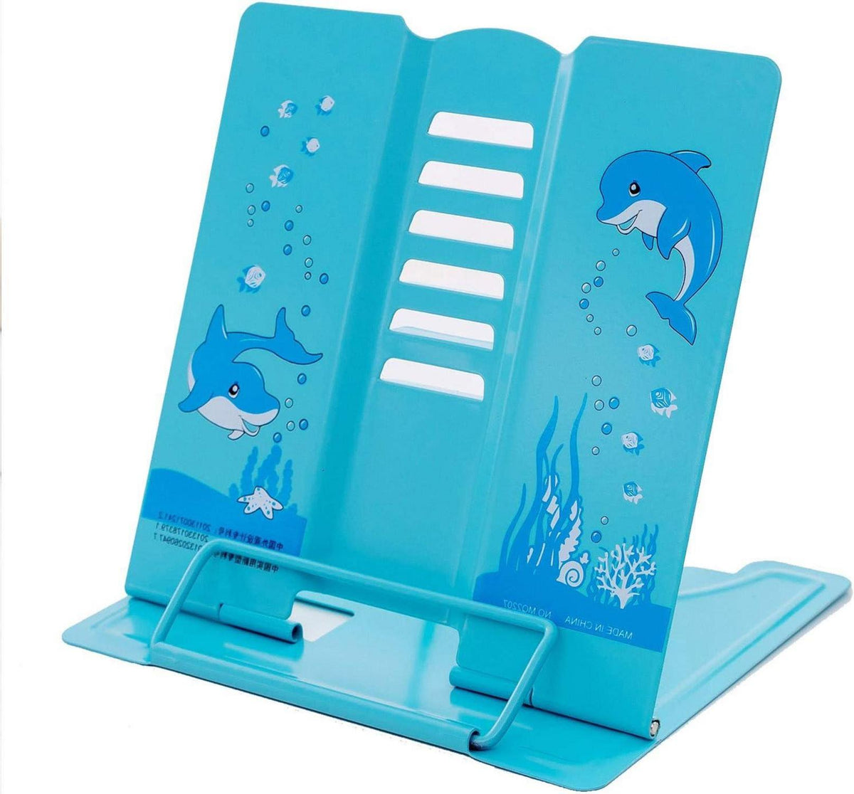Buchstützen Book Stand Leseständer Metall Blau Kinder Schule Büro Kochbuchhalter