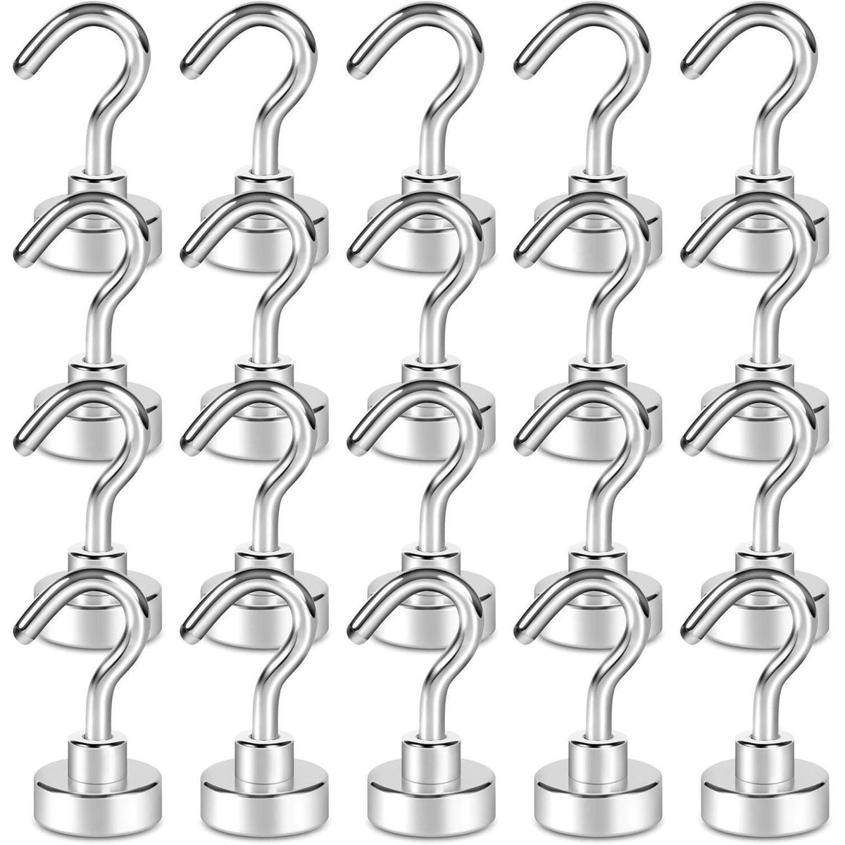 Extra starke Neodym-Magnethaken (20 Stück) 11kg belastbar