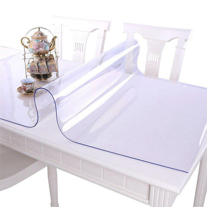 PVC Tischdecke Transparent | Wasserdicht & Hitzebeständig 80x160cm
