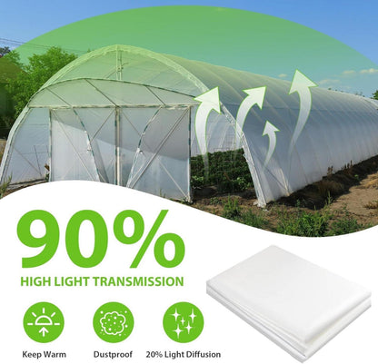 Gewächshausfolie Transparent 2 x 10m Extra Dick UV-beständig