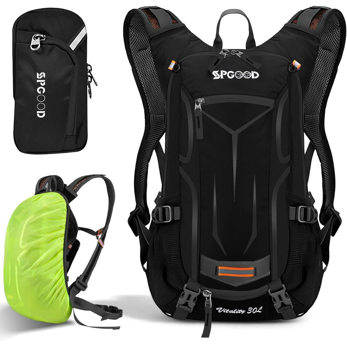Fahrradrucksack 20-30L wasserdicht ultraleicht mit Regenschutz