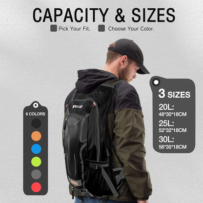 Fahrradrucksack 20-30L wasserdicht ultraleicht mit Regenschutz