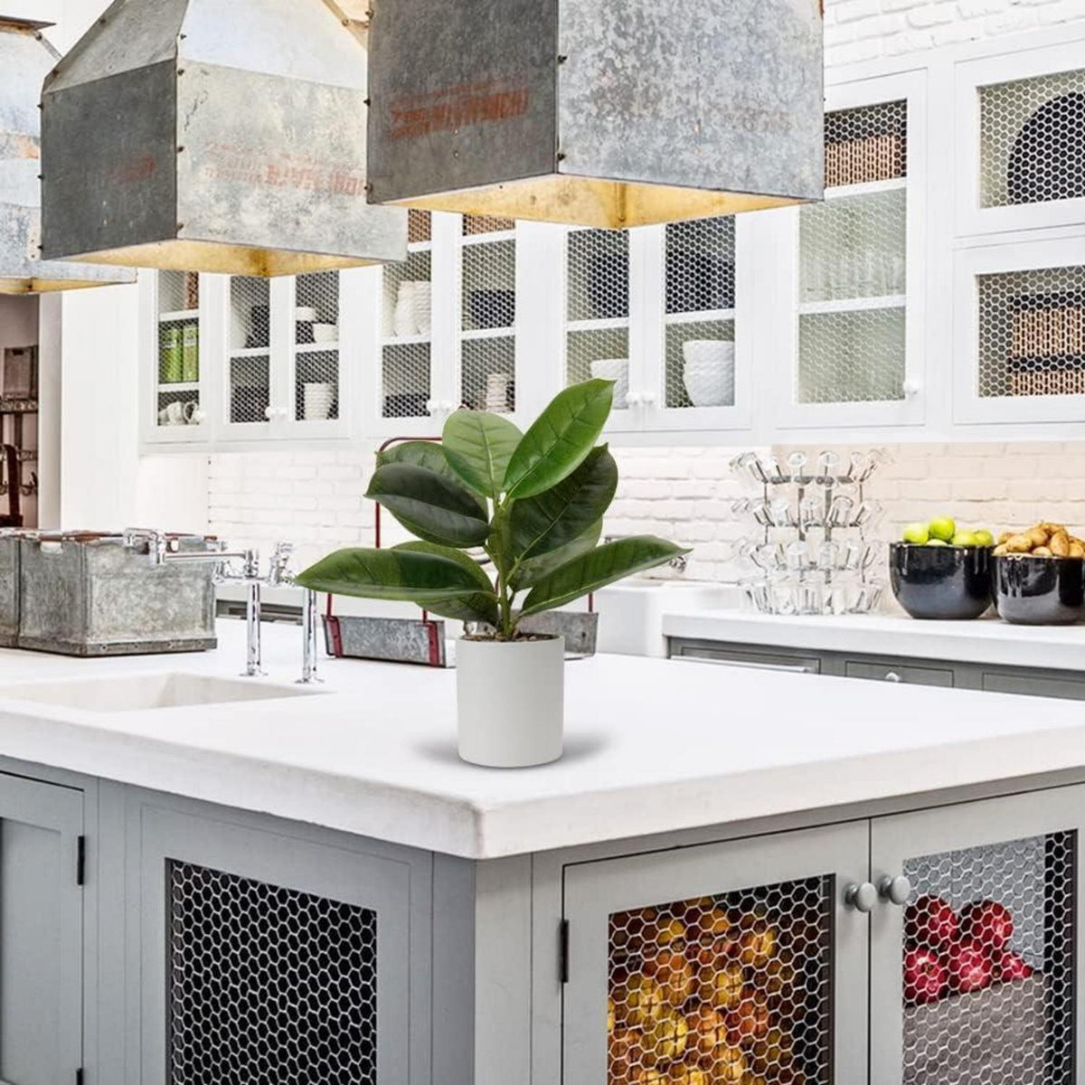 Künstliche Monstera Pflanze im Topf, 31cm, Dekoration für Zuhause & Büro