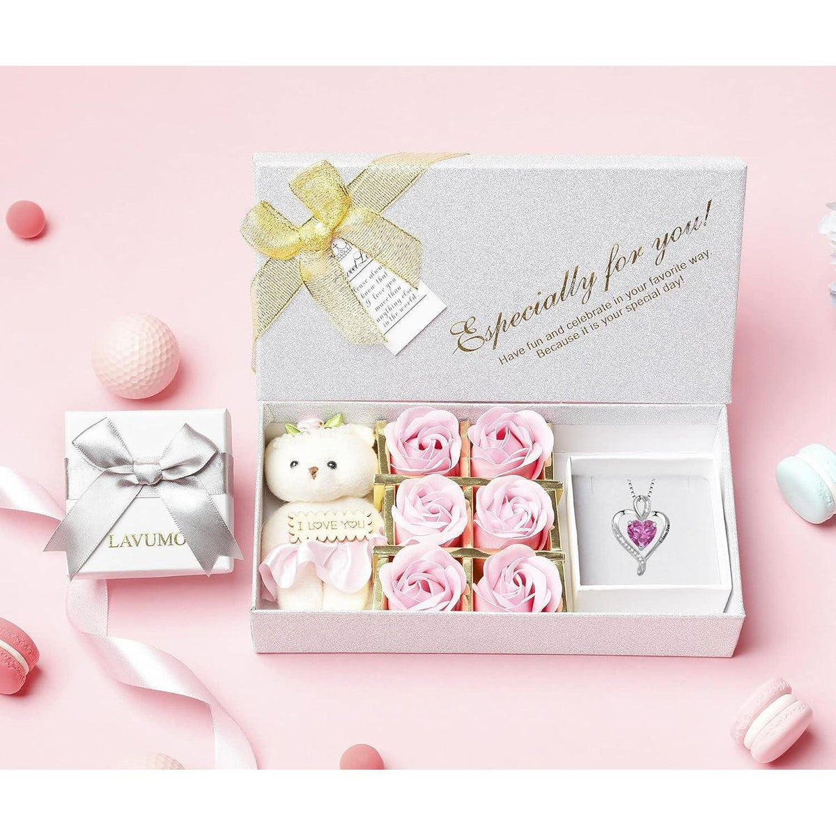 Silber Herz Kette Damen "I love you" Gravur & Unendlichkeitszeichen