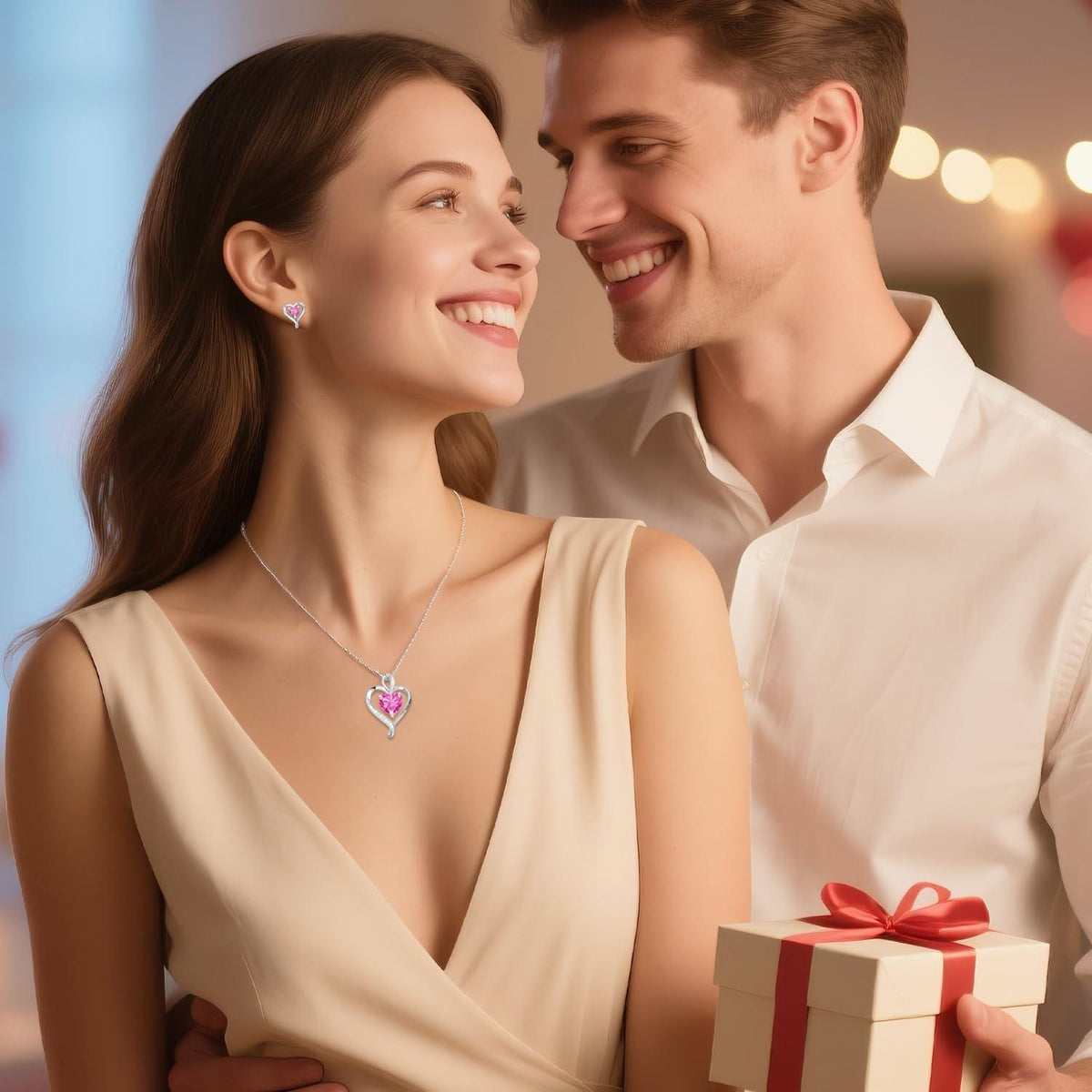 Silber Herz Kette Damen "I love you" Gravur & Unendlichkeitszeichen