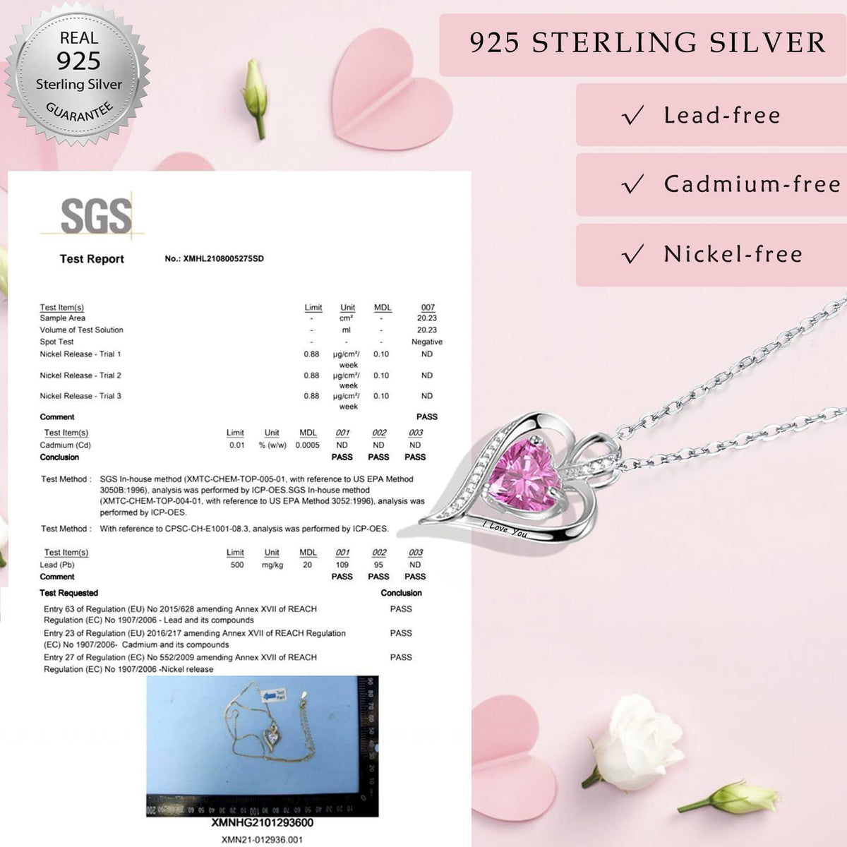 Silber Herz Kette Damen "I love you" Gravur & Unendlichkeitszeichen