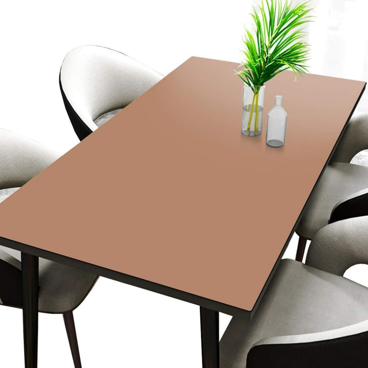 PU Tischdecke wasserdicht 90x160cm Khaki Grau